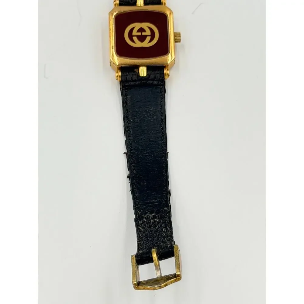 Vintage Swiss Gucci Gold Plated Women Ladies Watch For Parts Or Repair